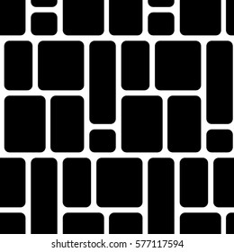 Seamless pattern with paving stone. Vector vintage illustration.