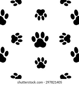 seamless pattern with paw print