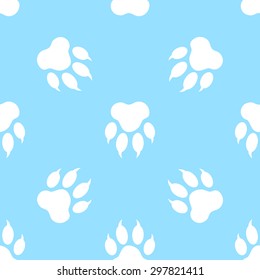 seamless pattern with paw print