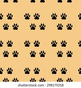 seamless pattern with paw print