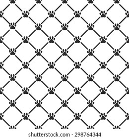 seamless pattern with paw print