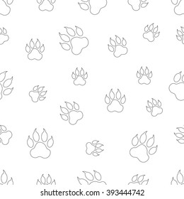 seamless pattern with paw print