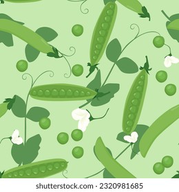 Un patrón sin fisuras de arveja. ilustración vectorial. fondo para la decoración. ilustración vectorial.