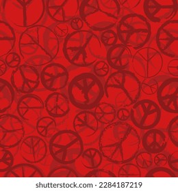 seamless pattern with peace symbol