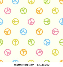 Seamless pattern -  peace symbol