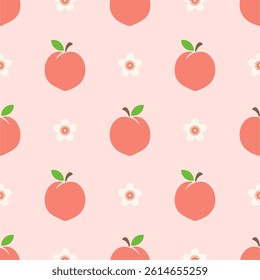 Seamless pattern with peaches for banners, cards, flyers, social media wallpapers, etc.