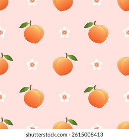 Seamless pattern with peaches for banners, cards, flyers, social media wallpapers, etc.