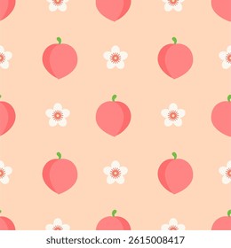 Seamless pattern with peaches for banners, cards, flyers, social media wallpapers, etc.