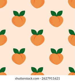 Seamless pattern with peaches for banners, cards, flyers, social media wallpapers, etc.