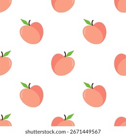 Seamless pattern with peaches for banners, cards, flyers, social media wallpapers, etc.