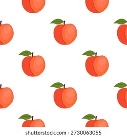 Padrão sem emenda com pêssegos para banners, cartões, folhetos, papéis de parede de mídia social, etc. 