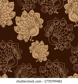 patrón sin soldadura, patrón de pavo real, pájaro tropical, papel tapizado y adorno de tela, papel envolvente, fondo para diseño diferente