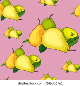 Seamless pattern pear