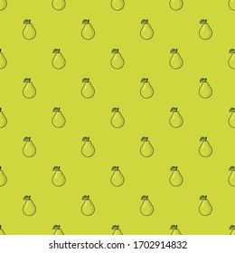 seamless pattern pear. fruits pattern for kitchen with pear
