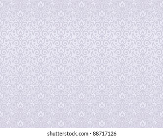 seamless pattern of pearl flowers and leaves