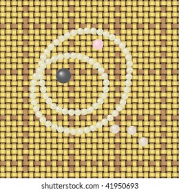 Seamless pattern with pearls