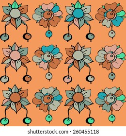 Seamless pattern with pearls jewelry in Renaissance style.