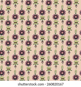 Seamless pattern with pearls jewelry in Renaissance style.