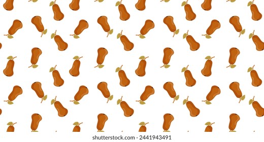 Seamless pattern of pears in cartoon style.
