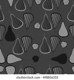 Seamless  pattern with pears motif,halftone.