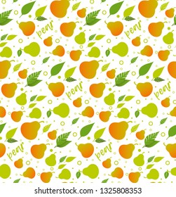 Seamless pattern with pears. Vector illustration.