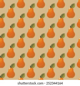 Seamless pattern with pears. Vector illustration