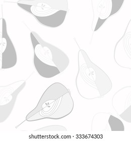 Seamless    pattern  of pears,hole,  spots. Hand drawn.