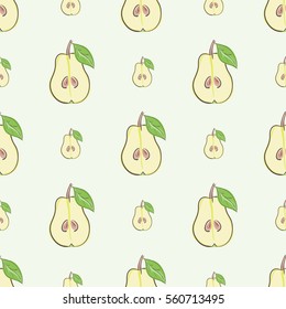 Seamless pattern with pears.Vector background.