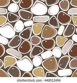 Seamless Pattern - Pebble cobblestone colorful vector pattern
