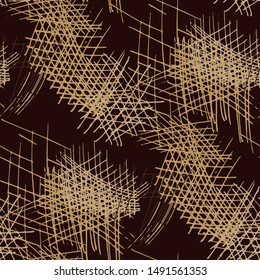 Seamless Pattern with Pen Hatches.