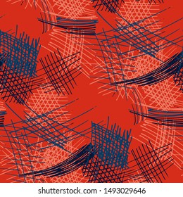 Seamless Pattern with Pen Hatches.