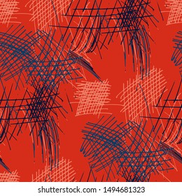 Seamless Pattern with Pen Hatches.