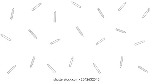 seamless pattern of pencil icon on white background. hand drawn pencil design for back to school concept.