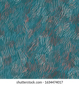 seamless pattern pencil pen turquoise coral