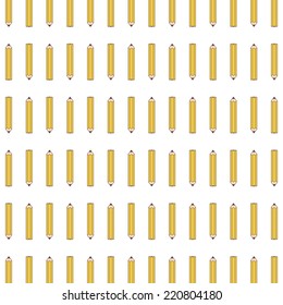 Seamless pattern with pencils on a white background. Vector illustration.
