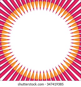 Seamless pattern with pencils on white background.