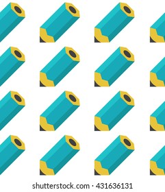 Seamless pattern of pencils in retro style