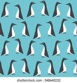 seamless pattern with penguins