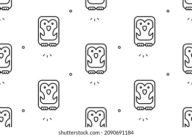 Nahtloses Muster mit Pinguinen. Symboldesign. Vorlagenelemente