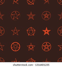Seamless pattern with pentagrams 