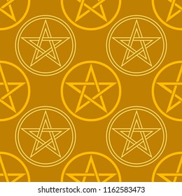 Seamless pattern with pentagrams for your design