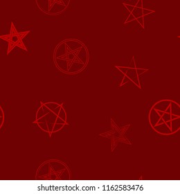 Seamless pattern with pentagrams for your design