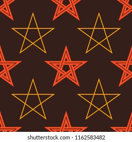 Seamless pattern with pentagrams for your design