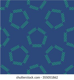 Seamless pattern pentahedron. vector background