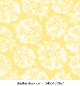 Seamless pattern with peonies flower.Vector. Print for bed linens, fabric, textiles, wallpaper, greeting cards, wrapping paper, gift box 