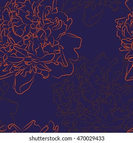 Seamless pattern with peonies.
Use for wallpaper, fabrics, ornamental template for design and decoration
