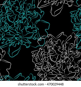 Seamless pattern with peonies.
Use for wallpaper, fabrics, ornamental template for design and decoration
