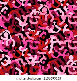Seamless Pattern with People Figure. Interior picture, Color Silhouettes of Persons, Abstract Concept, Stag party