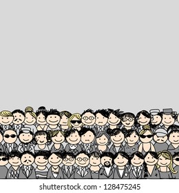 Seamless pattern with people icons for your design