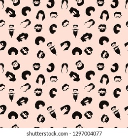 Seamless pattern people. Ready to use design.